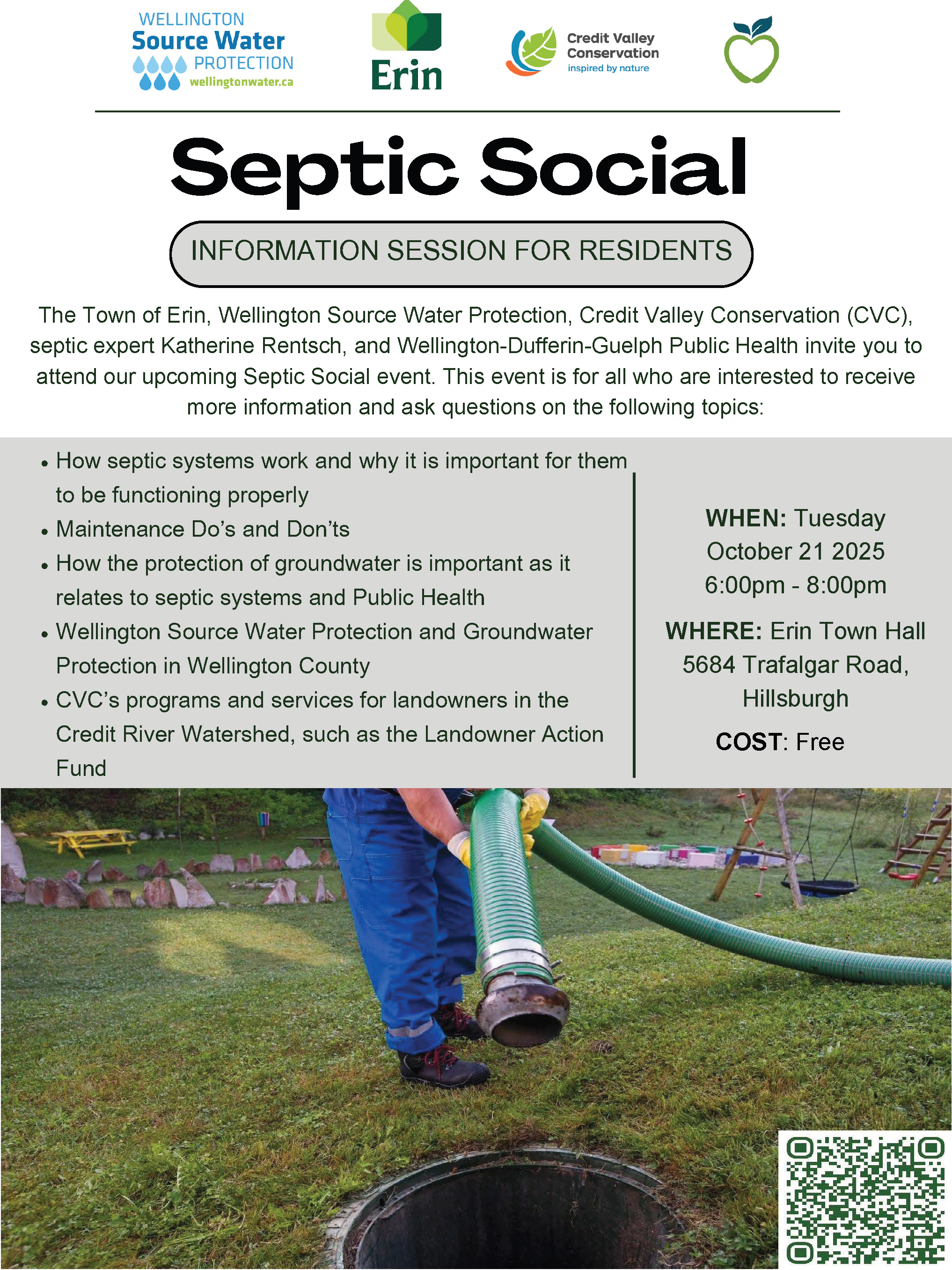 Promotional flyer regarding septic system maintenance